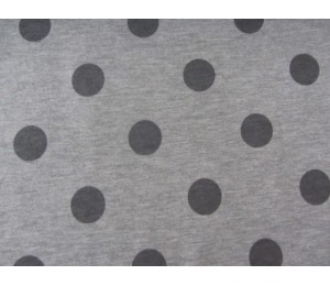 Jersey meliert Punkte Dots grau